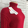 Cotton Country Womens  Sweater Turtleneck X-Large Cable Knit Tight Knit Long Sleeve