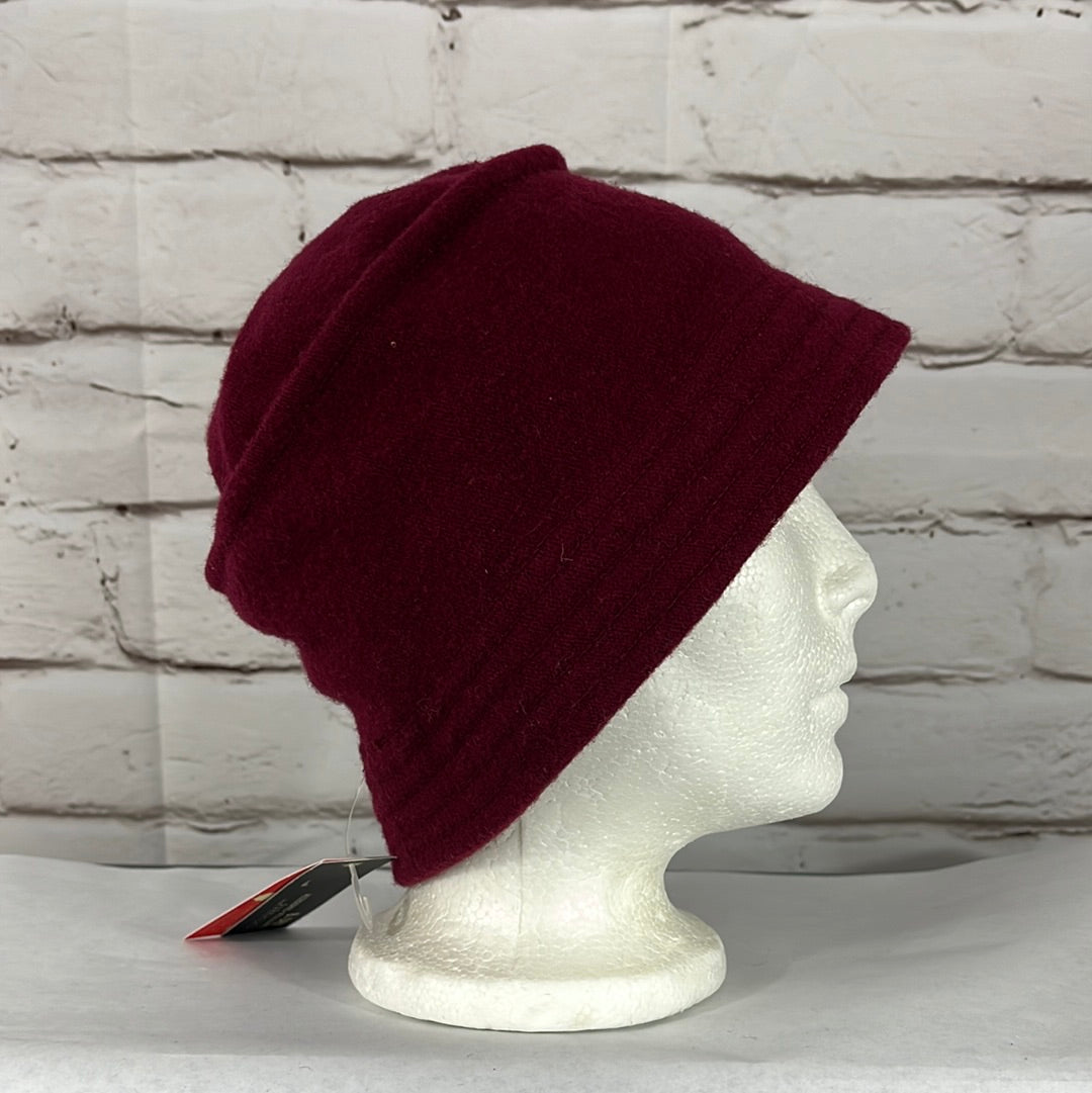 Parkhurst Womens Pull On Burgundy Wool Hat