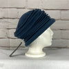 Parkhurst Womens Iceland Blue Cloche Hat Lined Brim