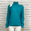 Cotton Country Womens  Sweater Turtleneck X-Large Cable Knit Tight Knit Long Sleeve