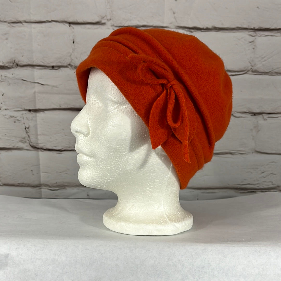 Parkhurst Womens Orange Pull On Wool Hat