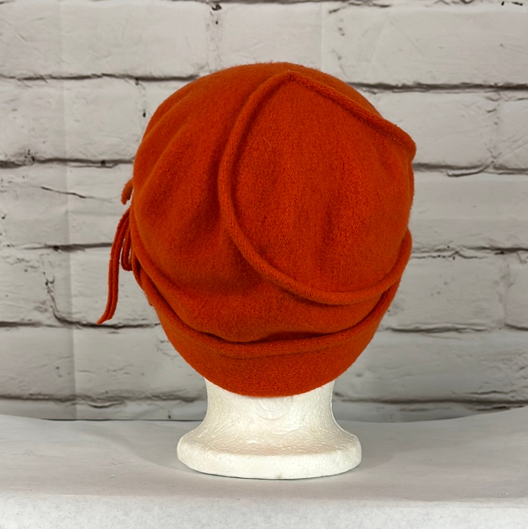 Parkhurst Womens Orange Pull On Wool Hat