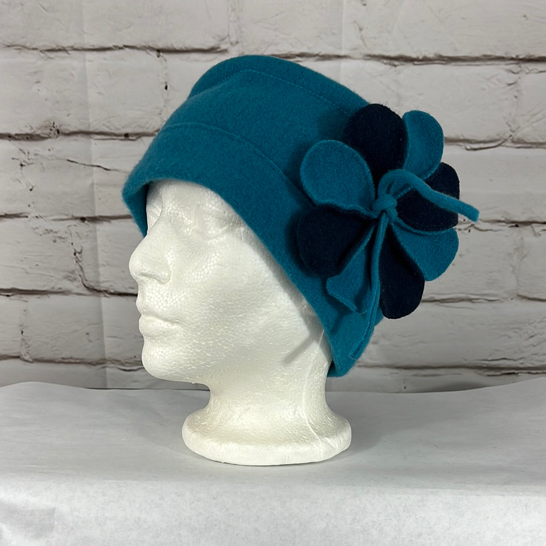 Parkhurst Womens Teal Pull On Wool Hat