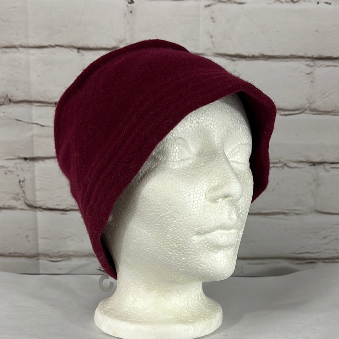 Parkhurst Womens Pull On Burgundy Wool Hat