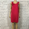 Parkhurst Dress Womens Medium Scoop Neck Pleated Knee Length