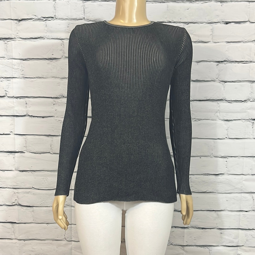 Parkhurst Sweater Womens Crew Neck Stretch Tight Knit Long Sleeve