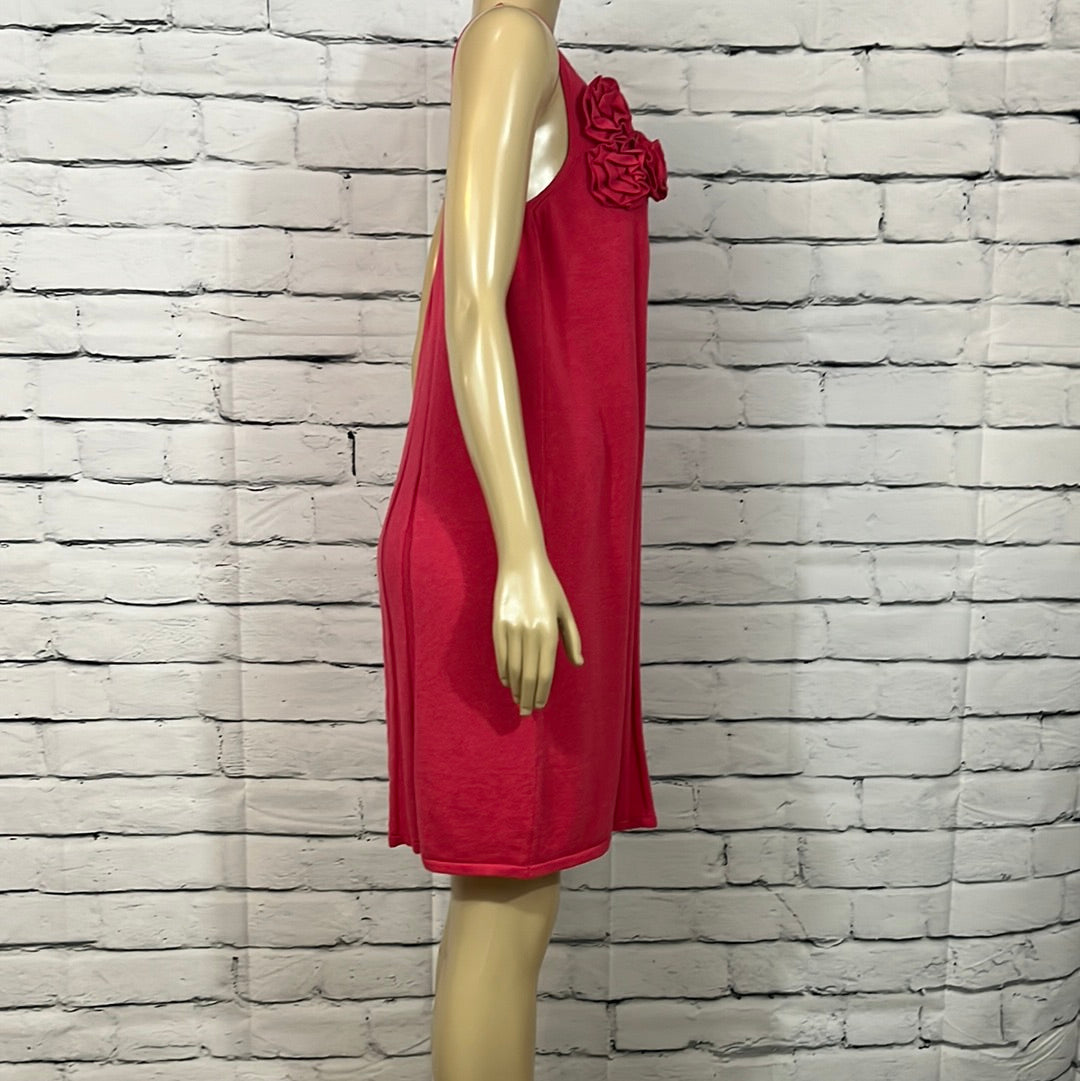 Parkhurst Dress Womens Medium Scoop Neck Pleated Knee Length