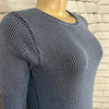 Parkhurst Sweater Womens Crew Neck Stretch Tight Knit Long Sleeve