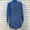 Parkhurst Tunic Womens Blue V-Neck Relaxed Long Sleeve