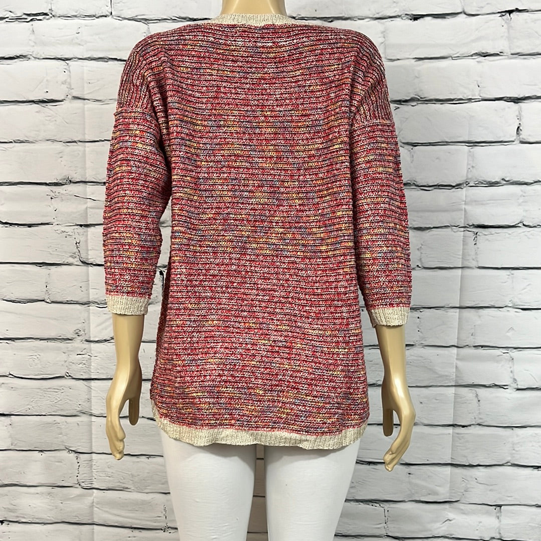 Cotton Country Sweater Womens Round Neck Tight Knit Long Sleeve Lightweight