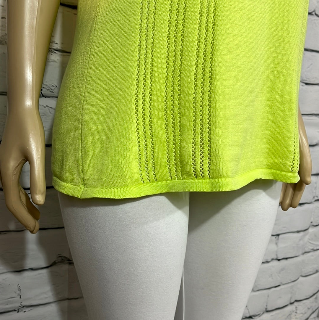 Cotton Country Sleeveless Top Womens Citrus Scoop Neck Tight Knit