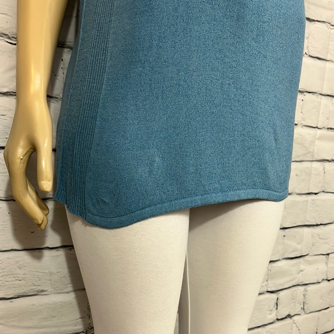 Parkhurst Top Womens Cowl Neck Tight Knit Sleeveless Relax Fit