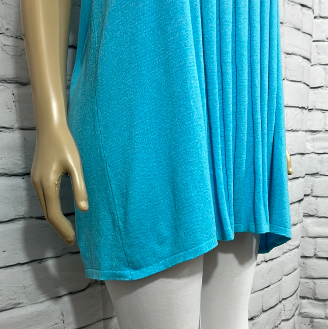 Parkhurst Top Womens Scoop Neck Pleated Cap Sleeve Relaxed Lightweight