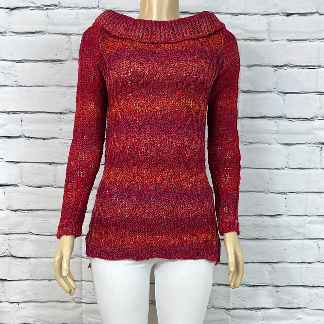 Parkhurst Sweater Womens Cowl Neck Chunky Knit Long Sleeve Relax Lightweight