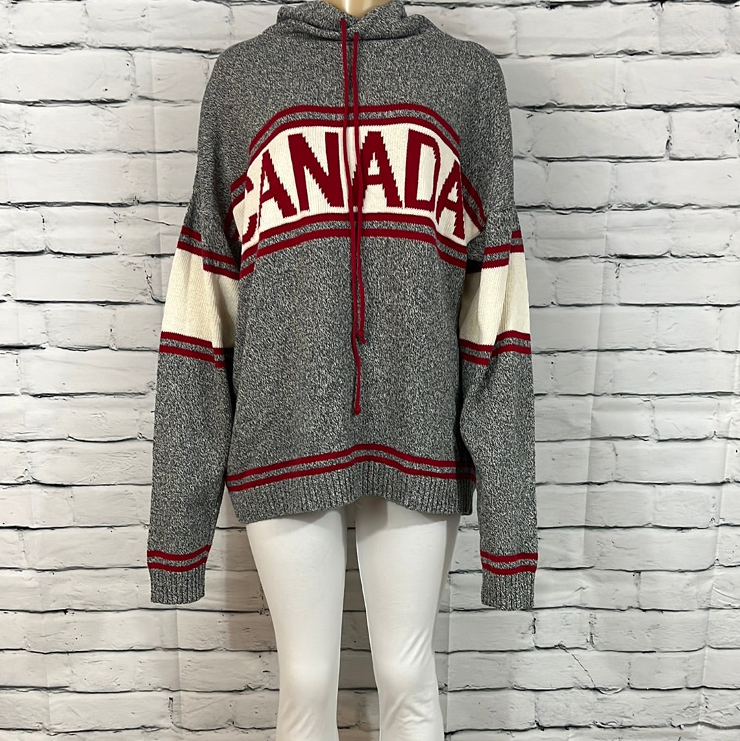 Canadiana Eco Cotton Womens Cardigan Tight Knit Long Sleeve Pockets