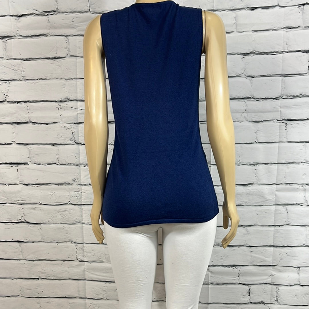 Parkhurst Tank Top Womens Scoop Neck  Blue Sleeveless