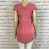 Parkhurst Top Womens Scoop Neck Pleated Cap Sleeve Relaxed Lightweight