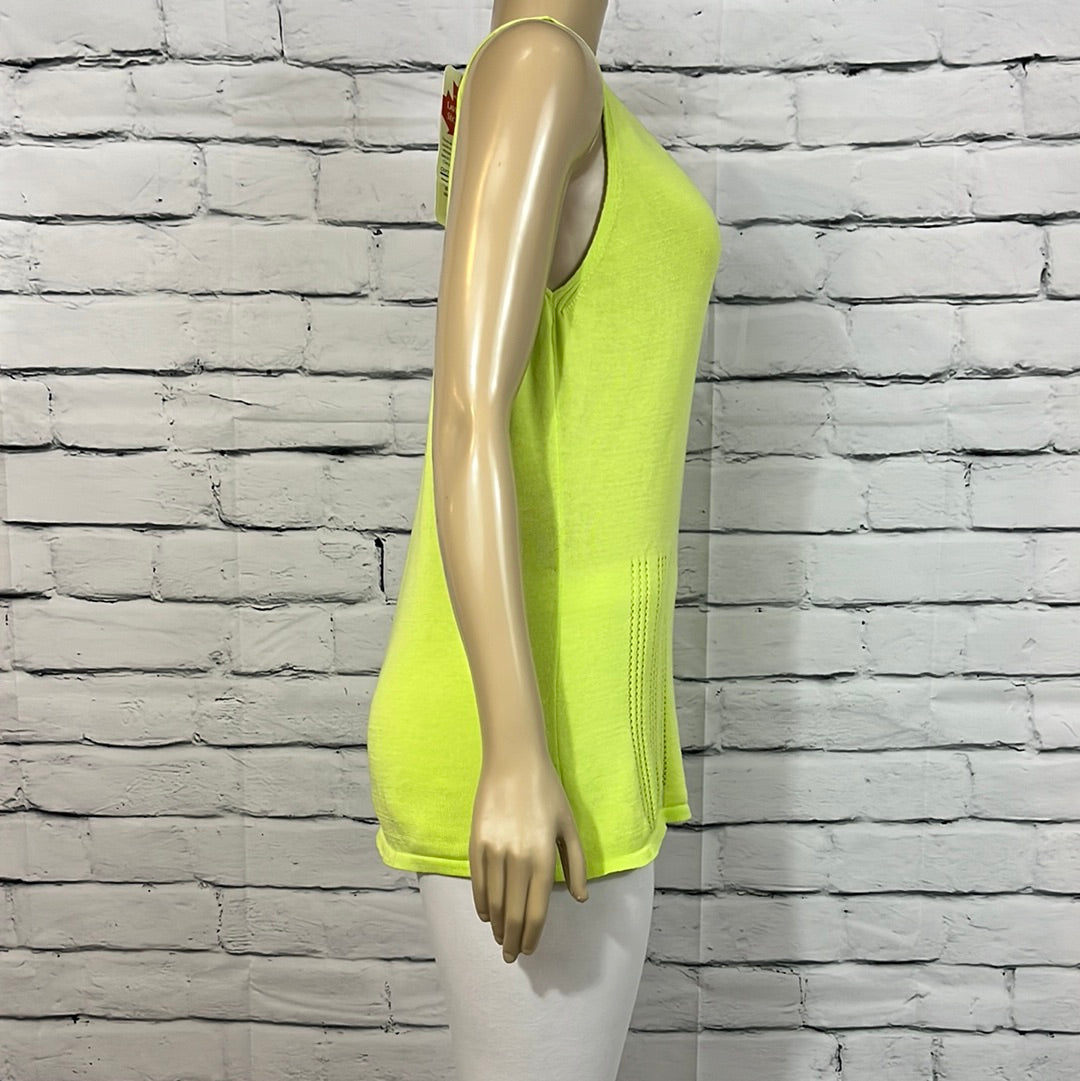 Cotton Country Sleeveless Top Womens Citrus Scoop Neck Tight Knit