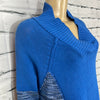 Parkhurst Tunic Womens Blue V-Neck Relaxed Long Sleeve