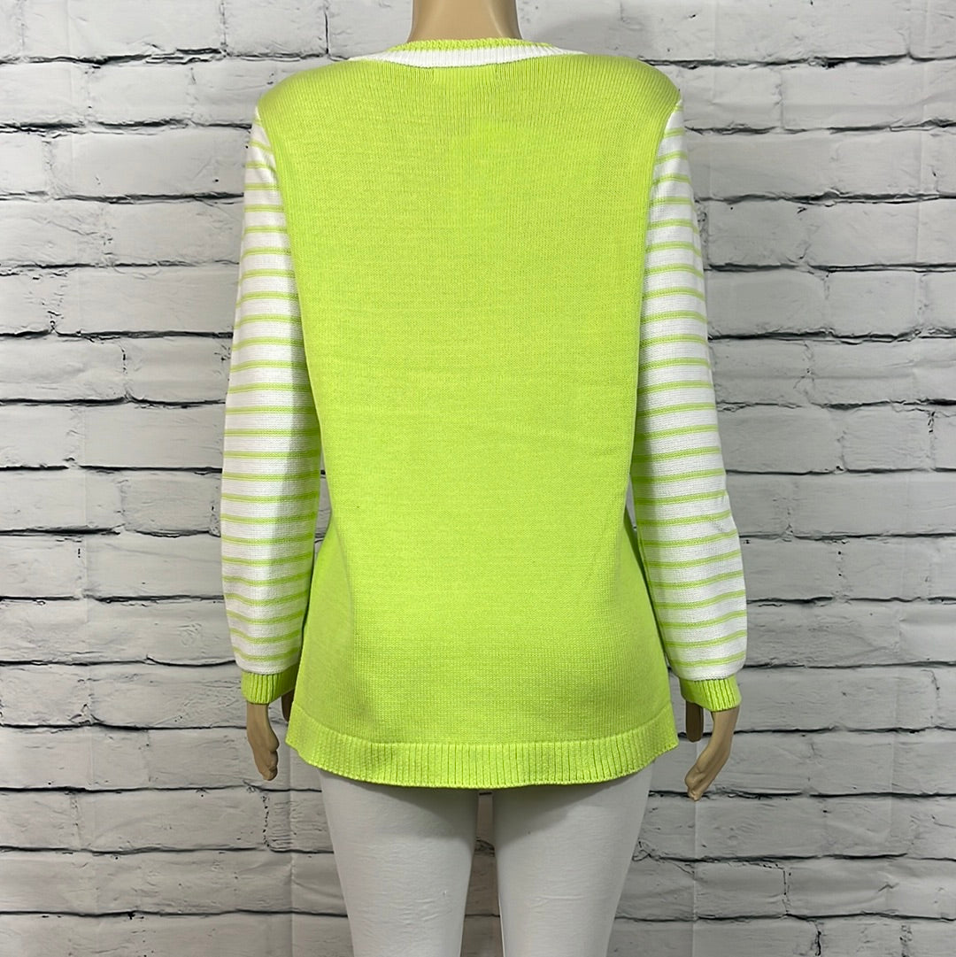 Cotton Country Sweater Womens Round Neck Tight Knit Relaxed Long Sleeve