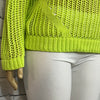 Parkhurst Sweater Women X-Large Lime Round Neck Open Knit