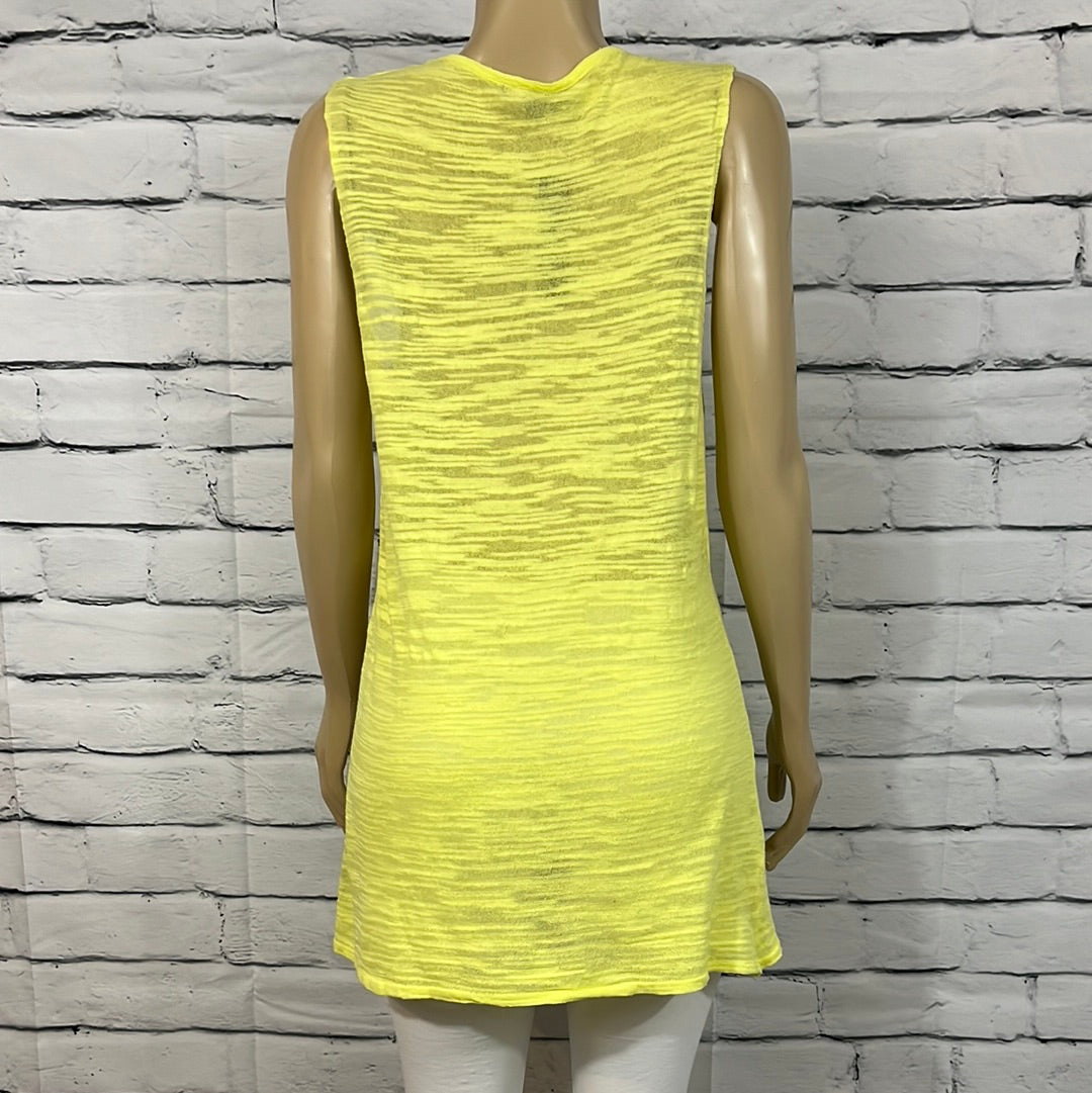 Parkhurst Top Womens Large Lemon Grass Scoop Neck Sleeveless Tank Top