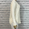 Cotton Country Womens Sweater Neutral  Round Neck Cable Knit Long Sleeve