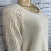 Cotton Country Sweater Womens X-Large Round Neck Tight Knit Long Sleeve