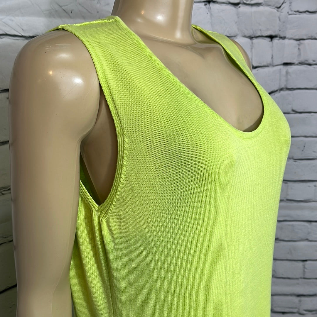 Cotton Country Sleeveless Top Womens Citrus Scoop Neck Tight Knit