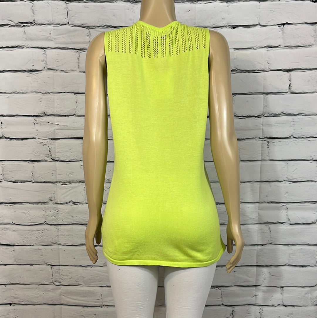 Cotton Country Sleeveless Top Womens Citrus Scoop Neck Tight Knit