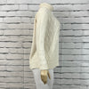 Cotton Country Sweater Womens Medium Turtleneck Neutral Cable Knit Long Sleeve