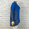 Parkhurst Tunic Womens Blue V-Neck Relaxed Long Sleeve