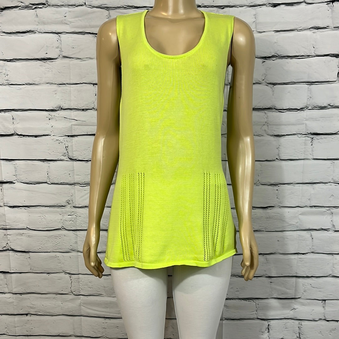 Cotton Country Sleeveless Top Womens Citrus Scoop Neck Tight Knit