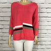 Cotton Country Sweater Womens Crew Neck Tight Knit 3/4 Sleeve