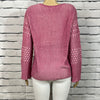 Cotton Country Sweater Womens Bell Sleeve Round Neck Tight Knit Cable Knit