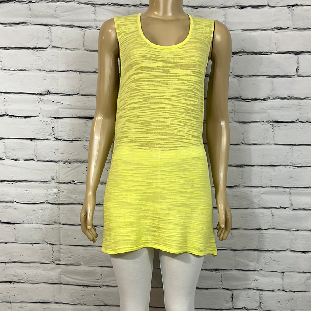 Parkhurst Top Womens Large Lemon Grass Scoop Neck Sleeveless Tank Top